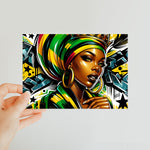 Gift For Her Rasta Queen Street Black Women Gift Classic Postcard - D'Sare