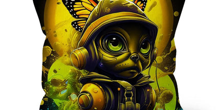Lunar Explorer Pup | Intergalactic Canine Adventurer - Cosmic Voyage Sci-Fi Enthusiasts Cushion - D'Sare