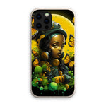 Monarch Butterfly Urban Fantasy Art Print - Afrofuturistic Girl with Butterflies Eco Phone Case - D'Sare