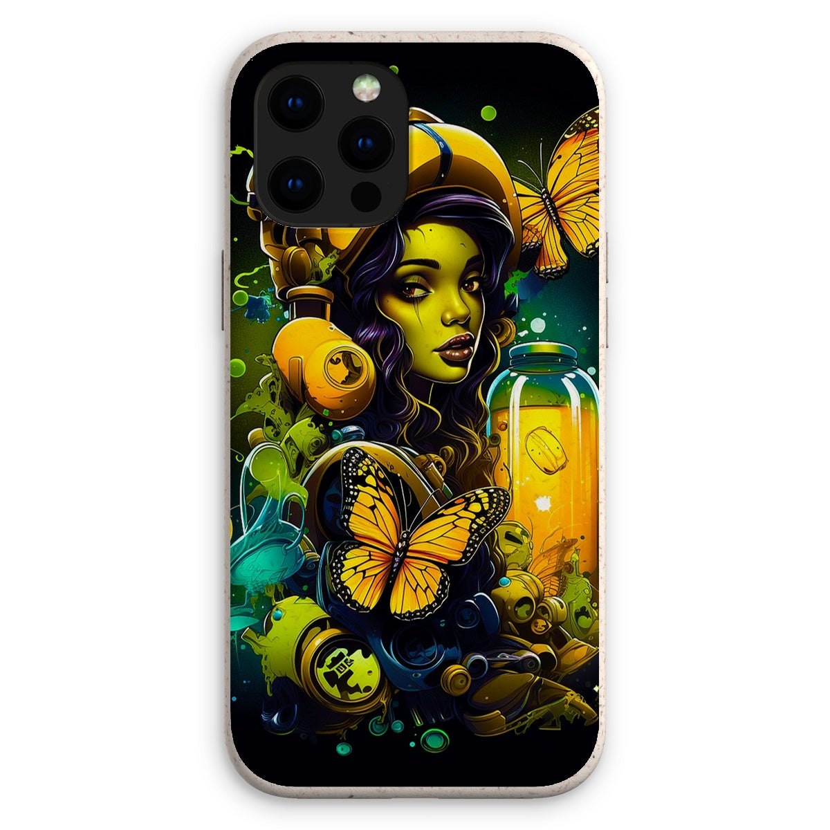 Bioluminescent Dreams | Monarch Butterfly Alchemist | Vibrant Fantasy  Eco Phone Case