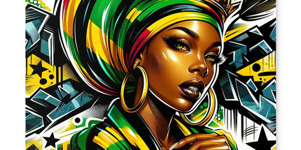 Gift For Her Rasta Queen Street Black Women Gift Placemat - D'Sare