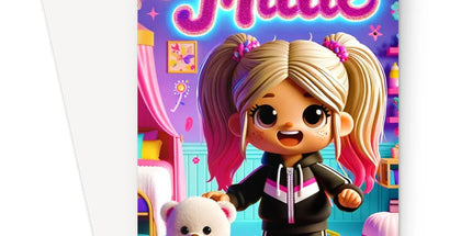 Happy Birthday Pink Grafitti Card Greeting Card - D'Sare