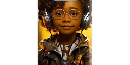 Little Boy Dino Dream Earphone: MelanatedMe Adventures by D'Sare Snap Phone Case - D'Sare 