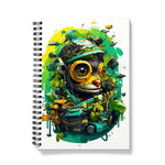 Nature's Resilience: Surreal Auto-Forest Artwork - Whimsical Raccoon and Greenery Infused Car  Notebook