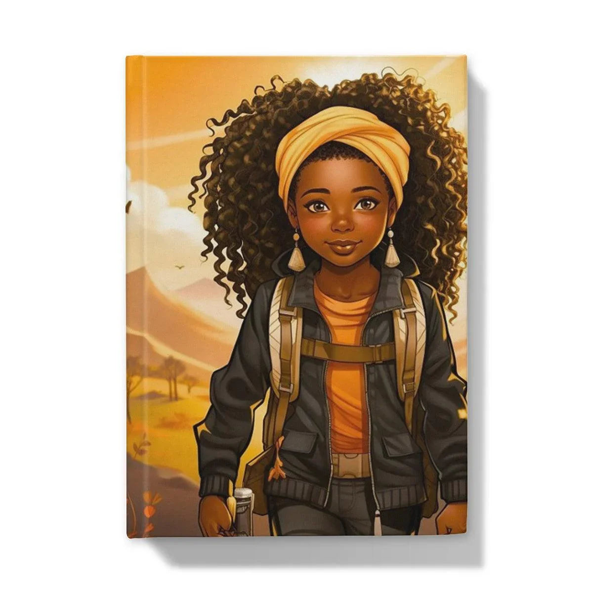 Autum Days Cute Black Girl MelanatedMe Hardback Journal - D'Sare 