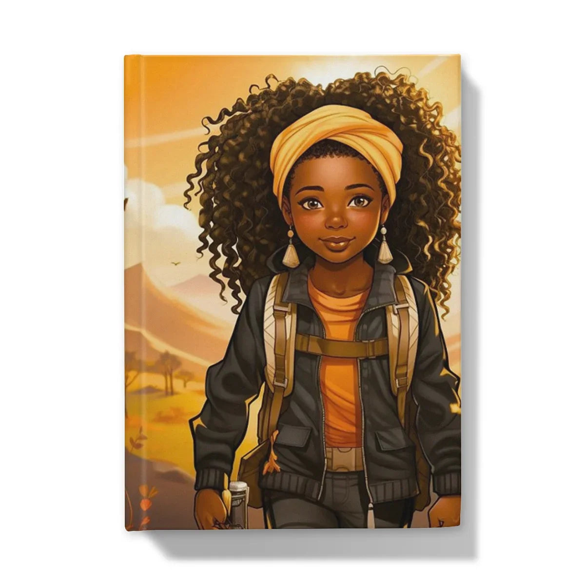 Autum Days Cute Black Girl MelanatedMe Hardback Journal - D'Sare