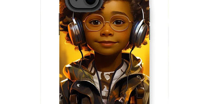 Little Boy Dino Dream Earphone: MelanatedMe Adventures by D'Sare Tough Phone Case by Prodigi