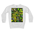 Graffiti Green and Yellow Abstract: A Dive into Vibrant Urban Art Kids Sweatshirt by Prodigi