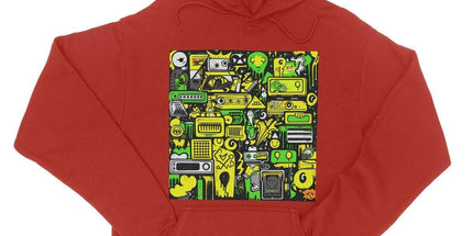 Graffiti Green and Yellow Abstract: A Dive into Vibrant Urban Art College Hoodie by Prodigi