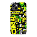 Graffiti Green and Yellow Abstract: A Dive into Vibrant Urban Art Snap Phone Case - D'Sare 