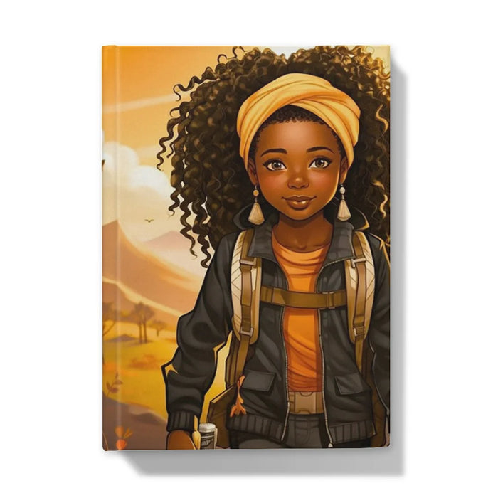 Autum Days Cute Black Girl MelanatedMe Hardback Journal