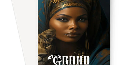 Grand Solar Return Leopard Luxe Lady Glamorous Empress  Greeting Card - D'Sare