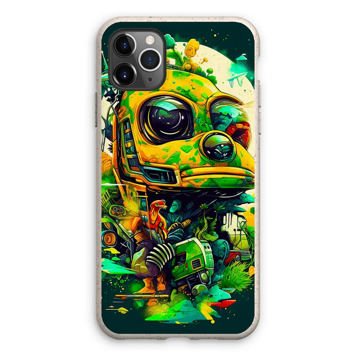 Mechanical Muse: Vibrant Graffiti Odyssey in Surreal Auto Wonderland Eco Phone Case - D'Sare