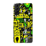 Graffiti Green and Yellow Abstract: A Dive into Vibrant Urban Art Snap Phone Case - D'Sare 