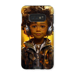 Little Boy Dino Dream Earphone: MelanatedMe Adventures by D'Sare Tough Phone Case - D'Sare 