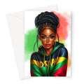 Irie Island Girl Greeting Card by Prodigi