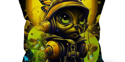Lunar Explorer Pup | Intergalactic Canine Adventurer - Cosmic Voyage Sci-Fi Enthusiasts Cushion - D'Sare