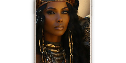 Blue Empress and The Majestic Leopard Eco Phone Case by Prodigi