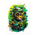 Nature's Resilience: Surreal Auto-Forest Artwork - Whimsical Raccoon and Greenery Infused Car Temporary Tattoo by D'Sare