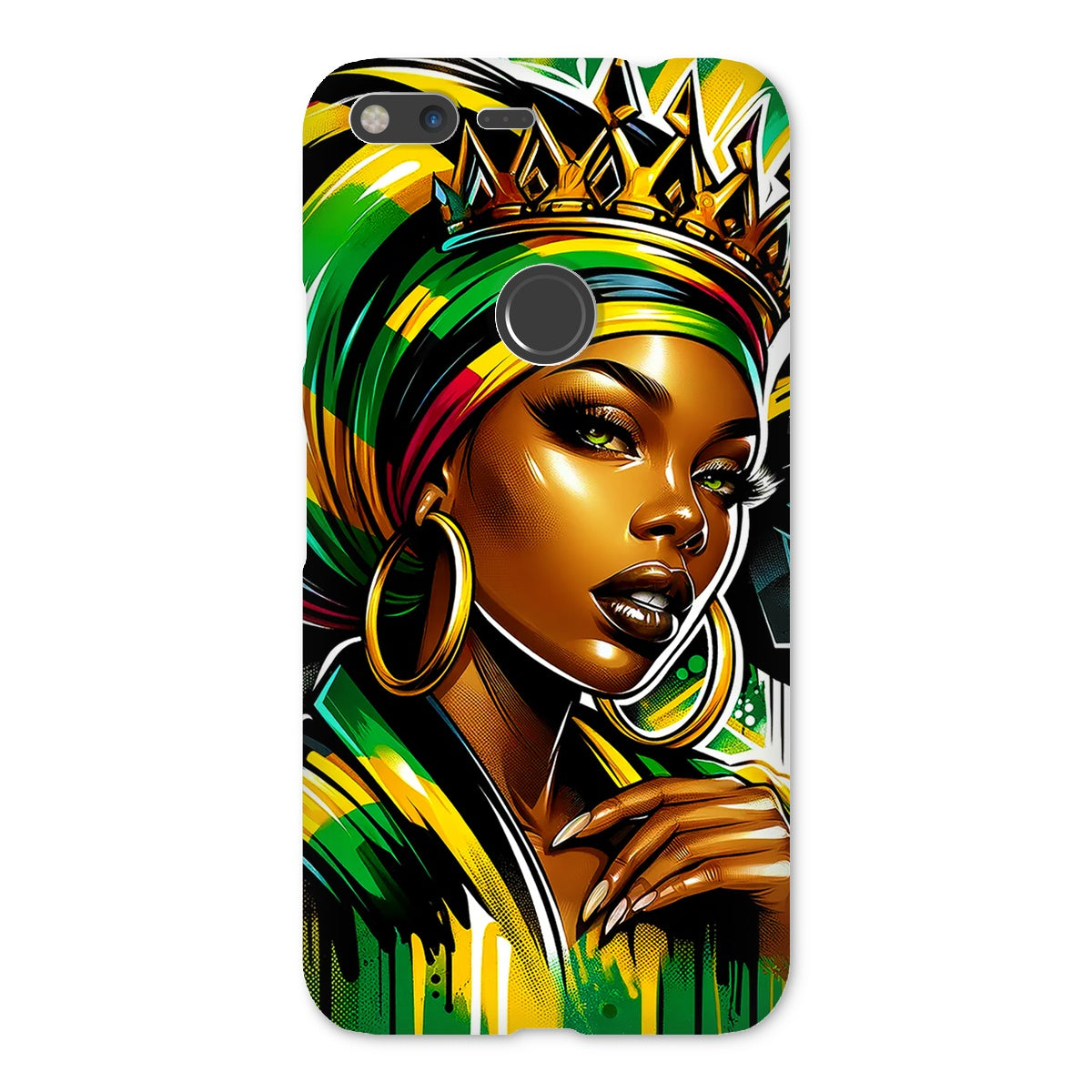 Gift For Her Rasta Queen Street Black Women Gift Snap Phone Case