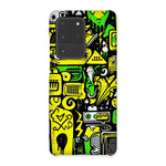 Graffiti Green and Yellow Abstract: A Dive into Vibrant Urban Art Snap Phone Case - D'Sare 