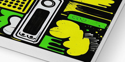 Graffiti Green and Yellow Abstract: A Dive into Vibrant Urban Art Canvas by Prodigi