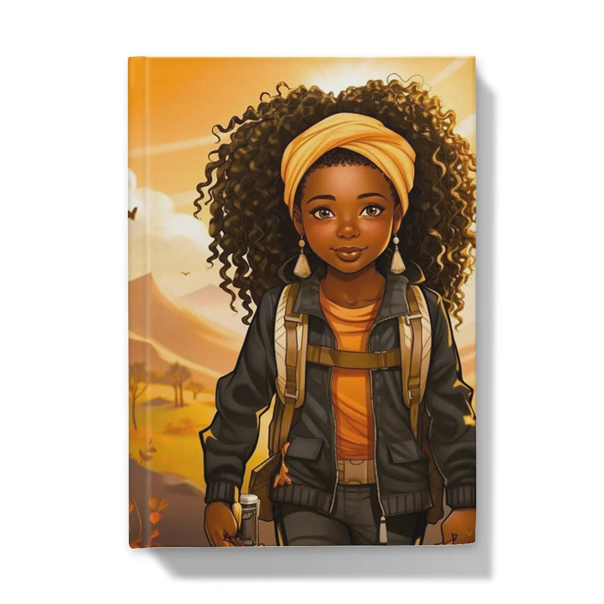 Autum Days Cute Black Girl MelanatedMe Hardback Journal - D'Sare