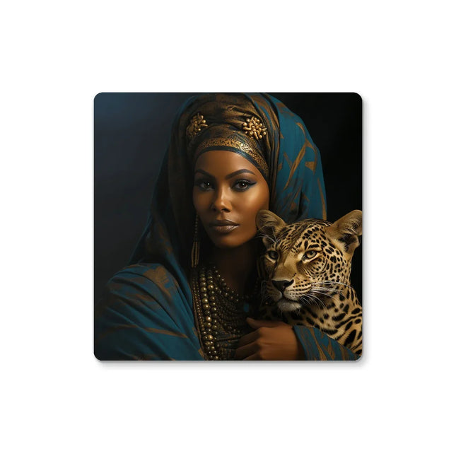 Leopard Luxe Lady Glamorous Empress Coaster by Prodigi
