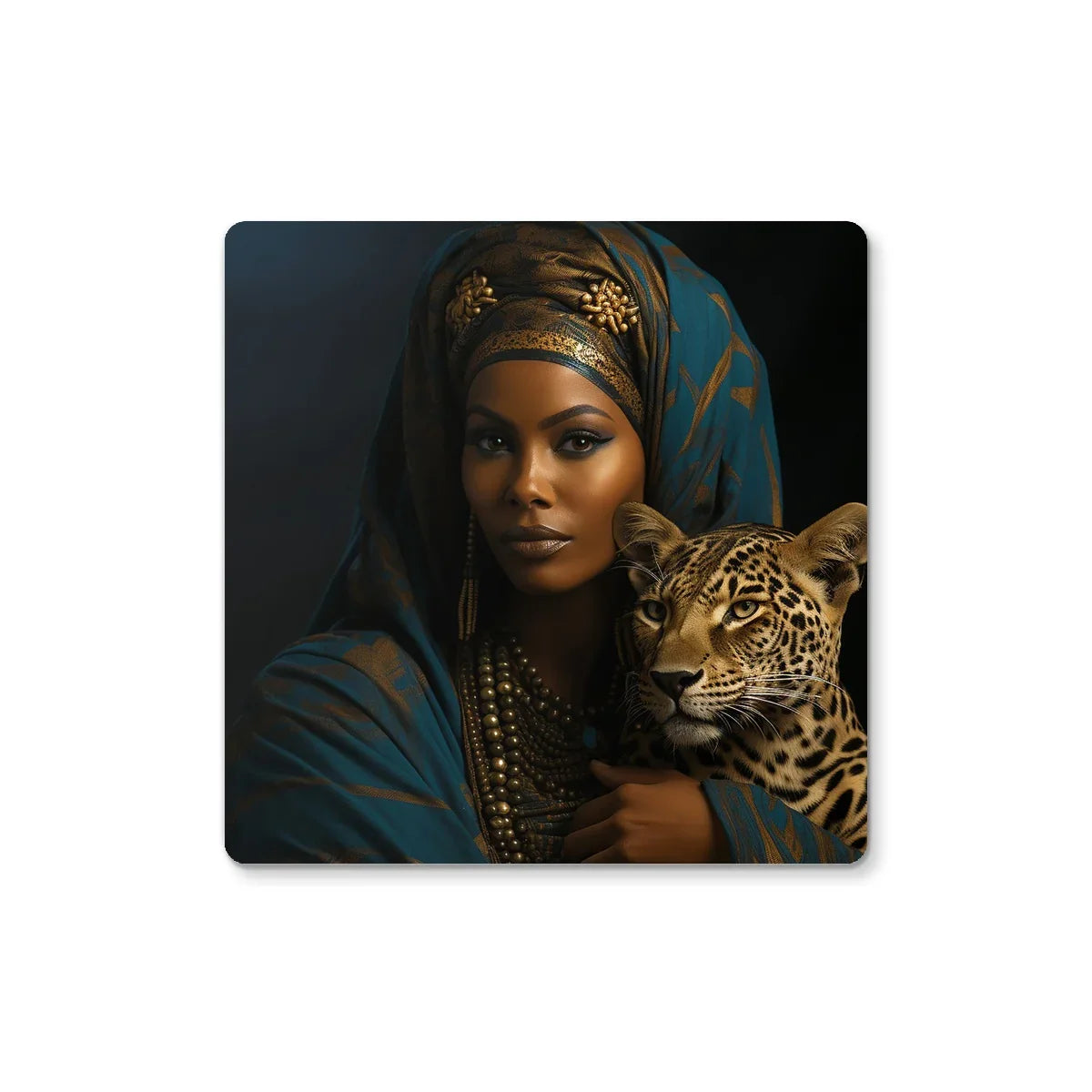 Leopard Luxe Lady Glamorous Empress Coaster by Prodigi