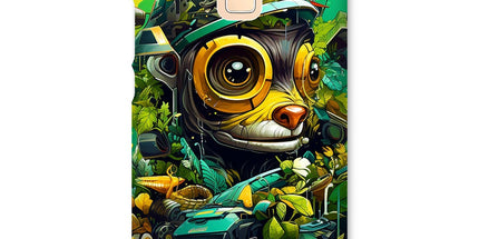 Nature's Resilience: Surreal Auto-Forest Artwork - Whimsical Raccoon and Greenery Infused Car  Snap Phone Case - D'Sare