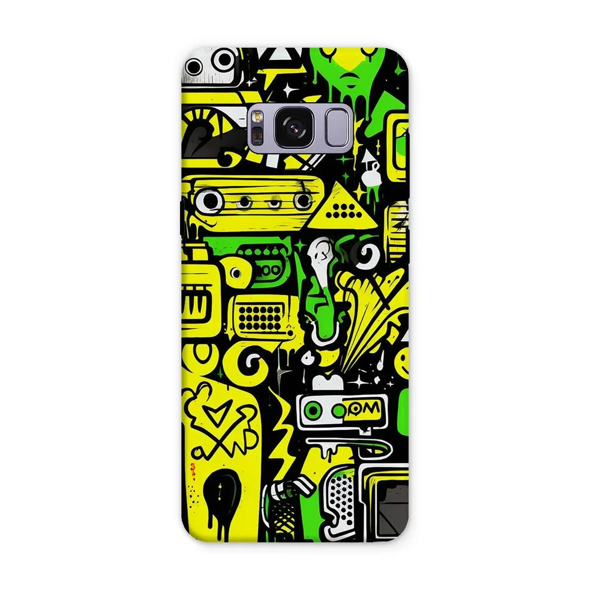 Graffiti Green and Yellow Abstract: A Dive into Vibrant Urban Art Tough Phone Case by Prodigi