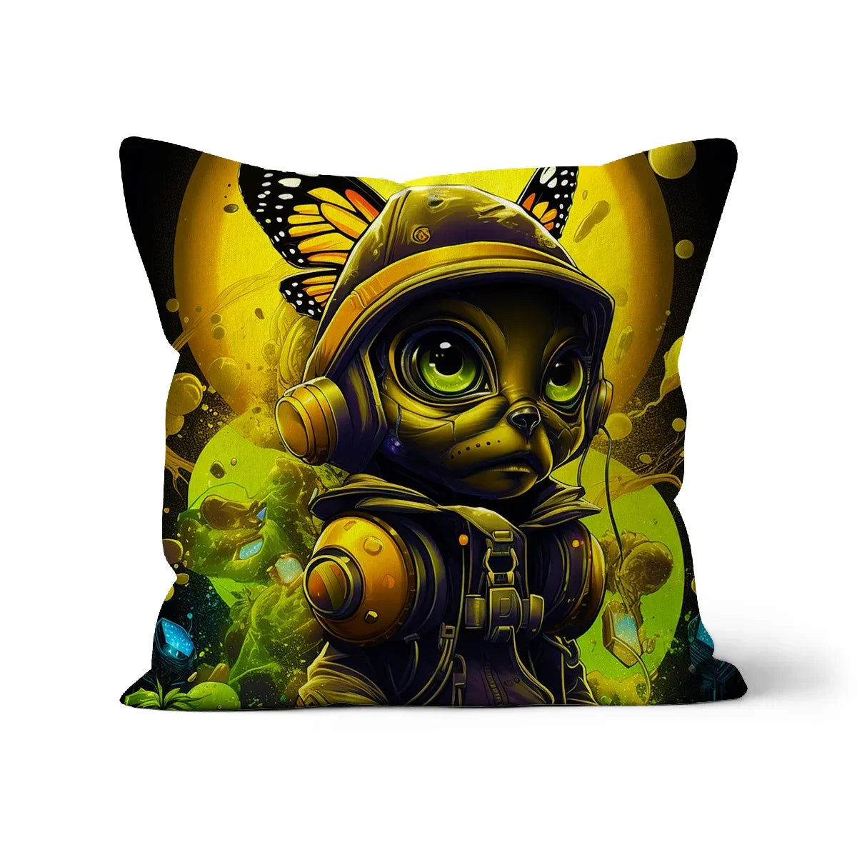 Lunar Explorer Pup | Intergalactic Canine Adventurer - Cosmic Voyage Sci-Fi Enthusiasts Cushion - D'Sare
