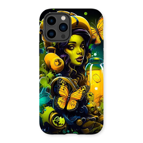Bioluminescent Dreams | Monarch Butterfly Alchemist | Vibrant Fantasy Tough Phone Case by D'Sare