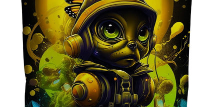 Lunar Explorer Pup | Intergalactic Canine Adventurer - Cosmic Voyage Sci-Fi Enthusiasts Canvas Tote Bag by D'Sare