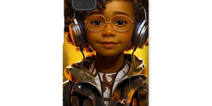 Little Boy Dino Dream Earphone: MelanatedMe Adventures by D'Sare Snap Phone Case - D'Sare 