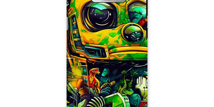 Mechanical Muse: Vibrant Graffiti Odyssey in Surreal Auto Wonderland Tough Phone Case by D'Sare