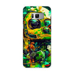 Mechanical Muse: Vibrant Graffiti Odyssey in Surreal Auto Wonderland Tough Phone Case - D'Sare