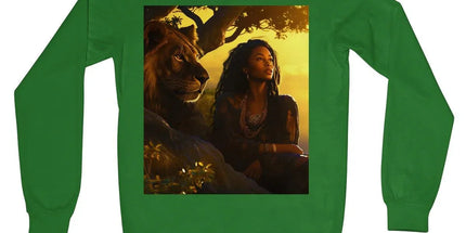 Empress Divine: The Black Feminine & Lion of Judah Legacy Crew Neck Sweatshirt - D'Sare 