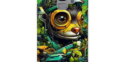Nature's Resilience: Surreal Auto-Forest Artwork - Whimsical Raccoon and Greenery Infused Car  Snap Phone Case - D'Sare