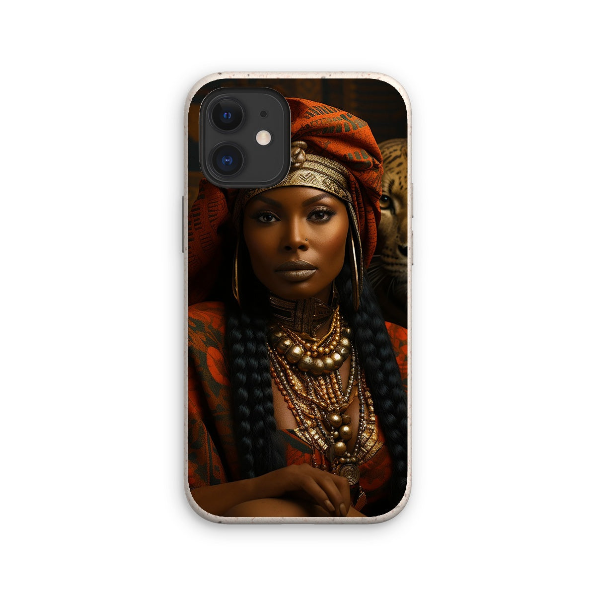 Empress Ebony Leopard Luxe MelanatedME Eco Phone Case - D'Sare