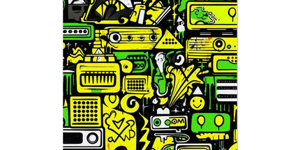 Graffiti Green and Yellow Abstract: A Dive into Vibrant Urban Art Wall Art Poster by Prodigi