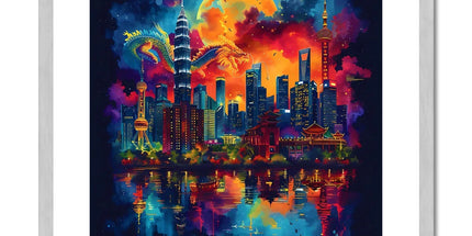 2024 Year Of The Dragon Celebration Antique Framed & Mounted Print - D'Sare