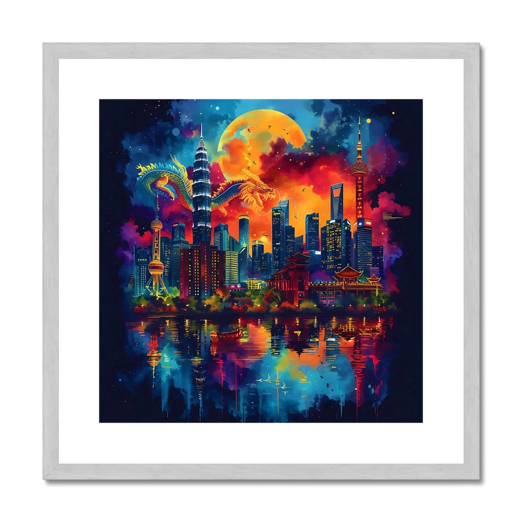 2024 Year Of The Dragon Celebration Antique Framed & Mounted Print - D'Sare