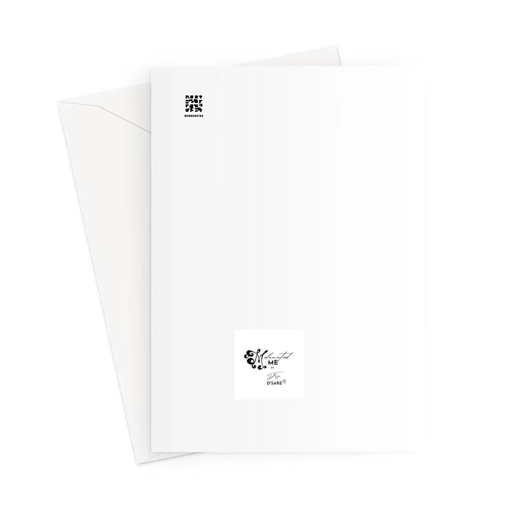 Red and Black Plaid Black Girl Ethnic  Greeting Card - D'Sare