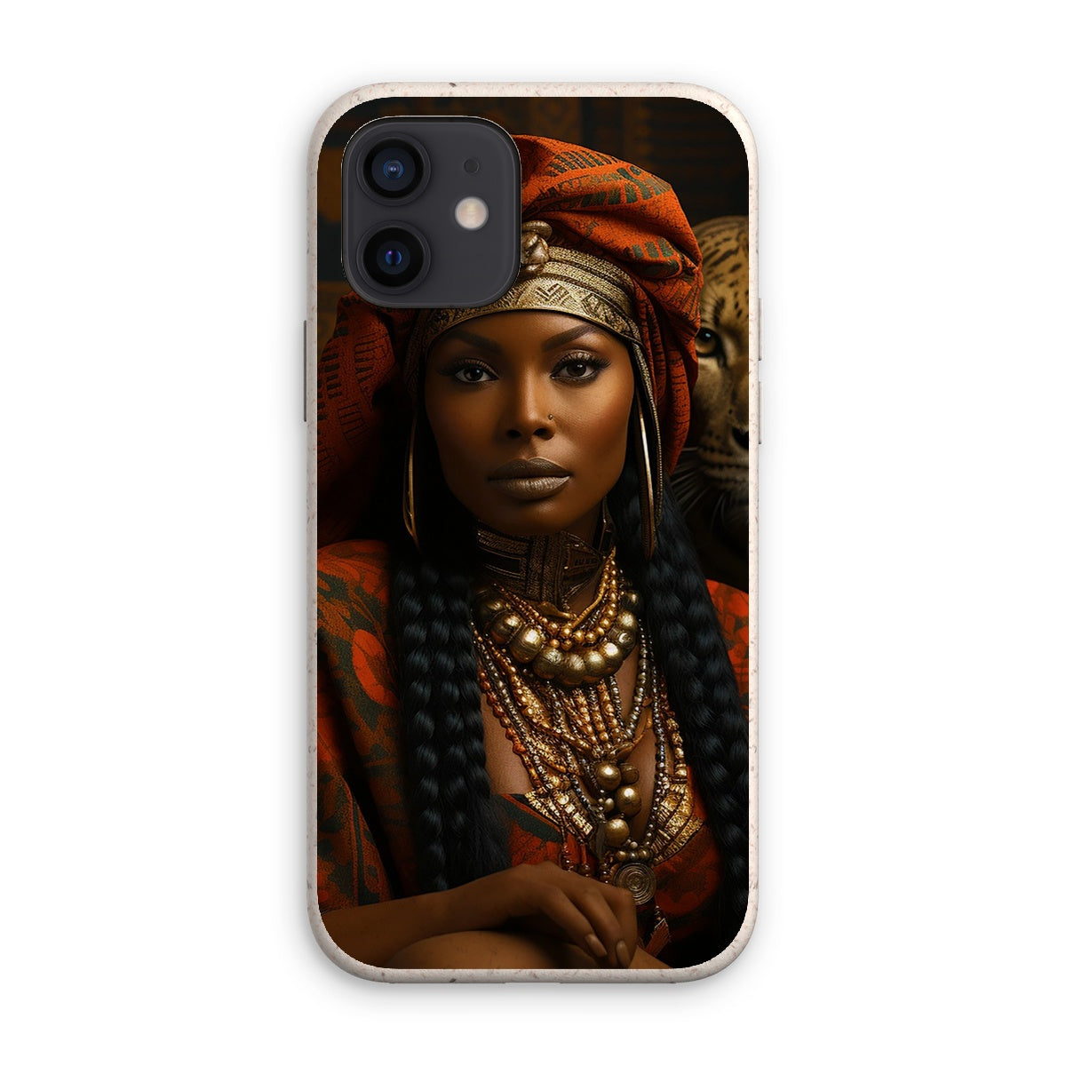 Empress Ebony Leopard Luxe MelanatedME Eco Phone Case - D'Sare