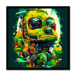 Mechanical Muse: Vibrant Graffiti Odyssey in Surreal Auto Wonderland Framed Print - D'Sare