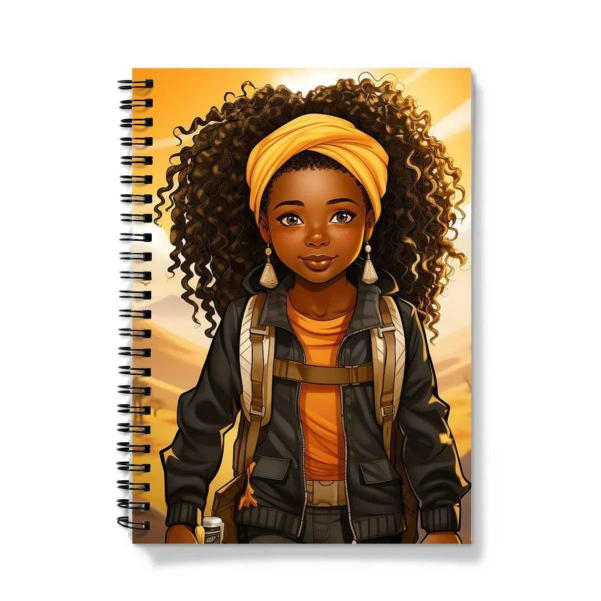 Autum Days Cute Black Girl MelanatedMe Notebook by Prodigi