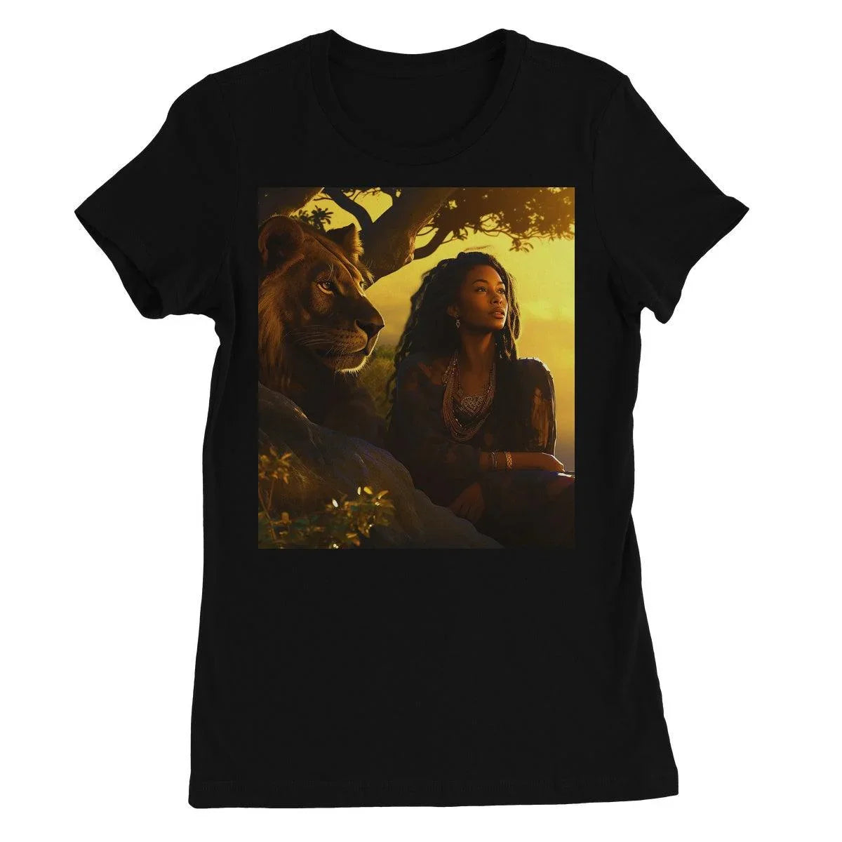 Empress Divine: The Black Feminine & Lion of Judah Legacy Women's Favourite T-Shirt - D'Sare 