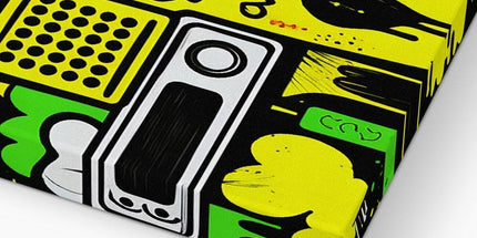 Graffiti Green and Yellow Abstract: A Dive into Vibrant Urban Art Canvas by Prodigi