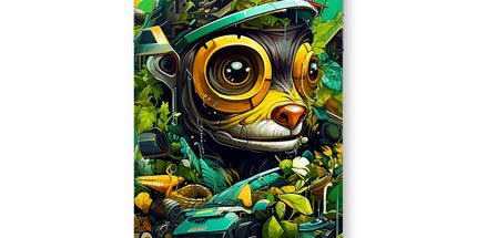 Nature's Resilience: Surreal Auto-Forest Artwork - Whimsical Raccoon and Greenery Infused Car  Snap Phone Case - D'Sare